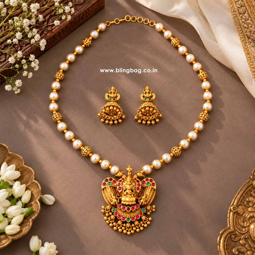 Golden Kalishi Antique Jewellery Set- New Arrival