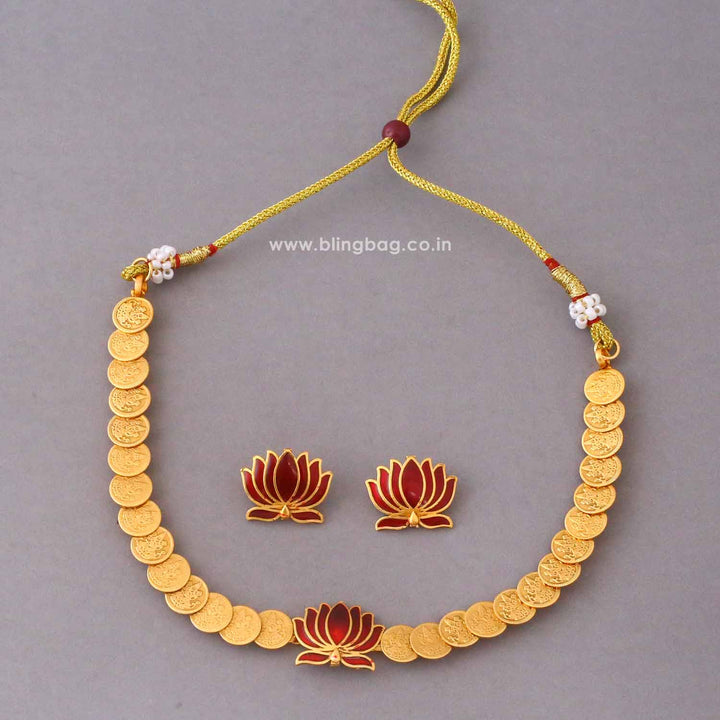 Golden Kamalaa Temple Jewellery Set- New Arrival