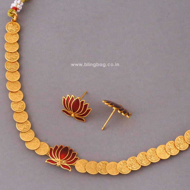 Golden Kamalaa Temple Jewellery Set- New Arrival