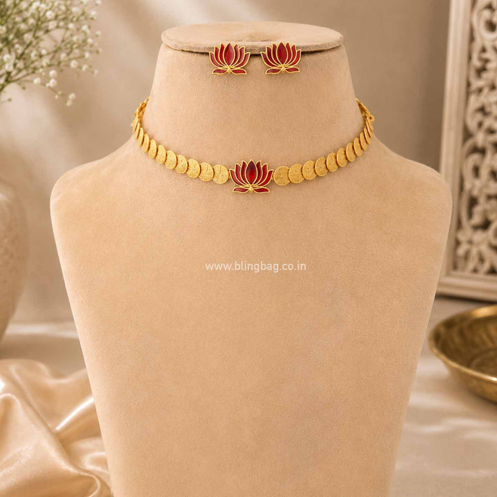 Golden Kamalaa Temple Jewellery Set- New Arrival