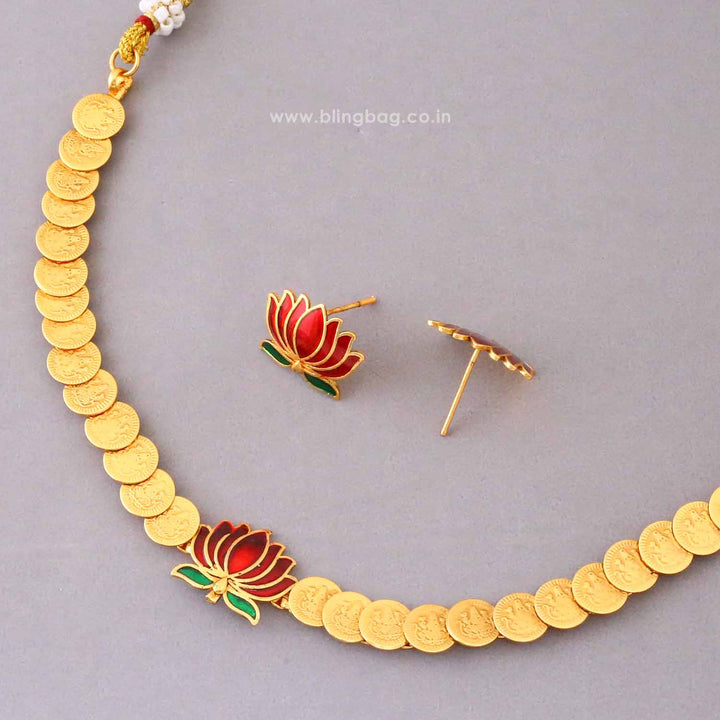 Golden Kamalaa Temple Jewellery Set- New Arrival
