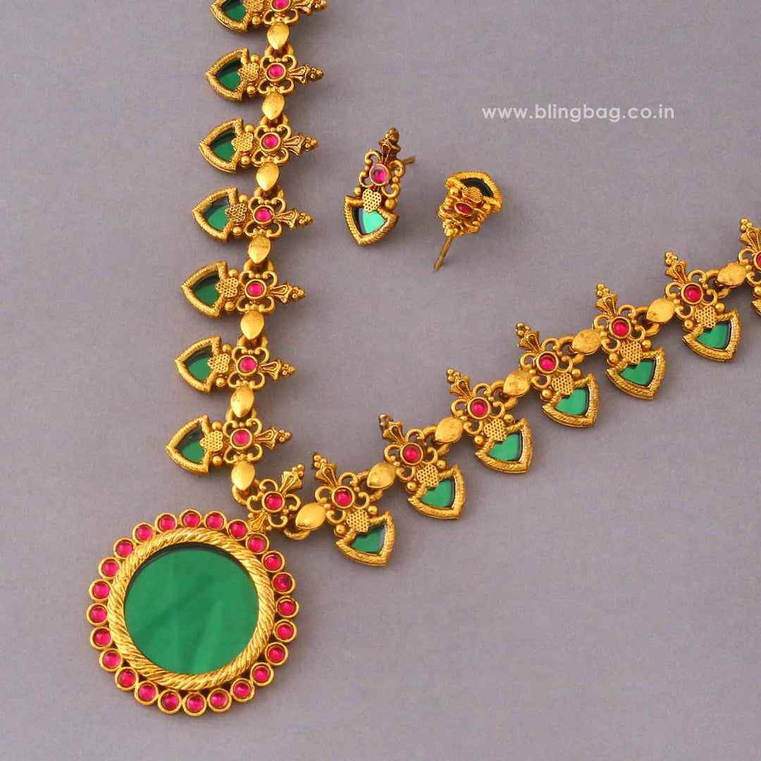 Multicolor Kamalashi Antique Jewellery Set- New Arrival