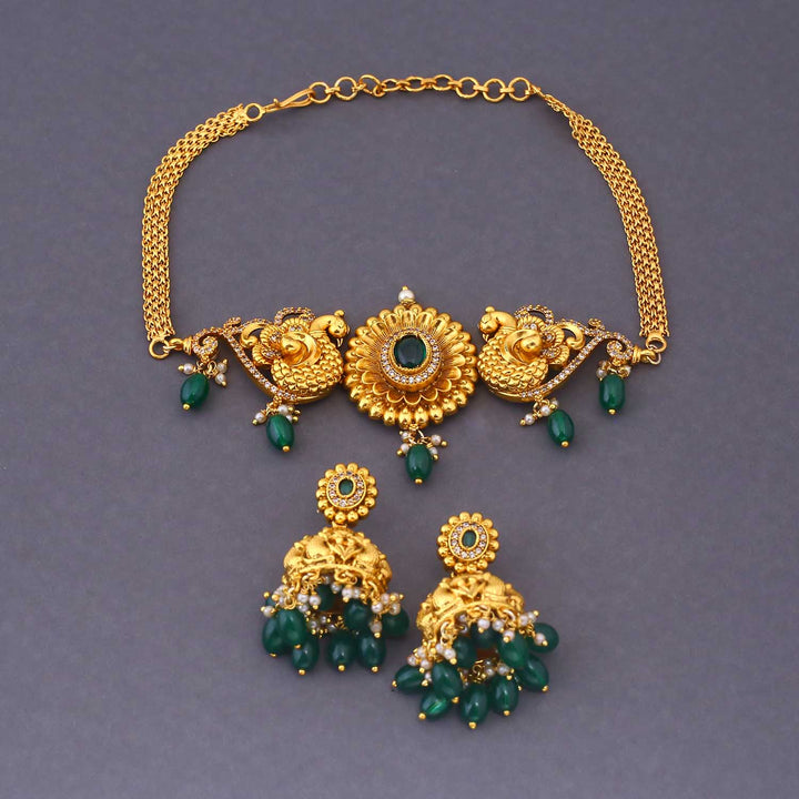 Golden Kamolika Antique Jewellery Set - New Arrival