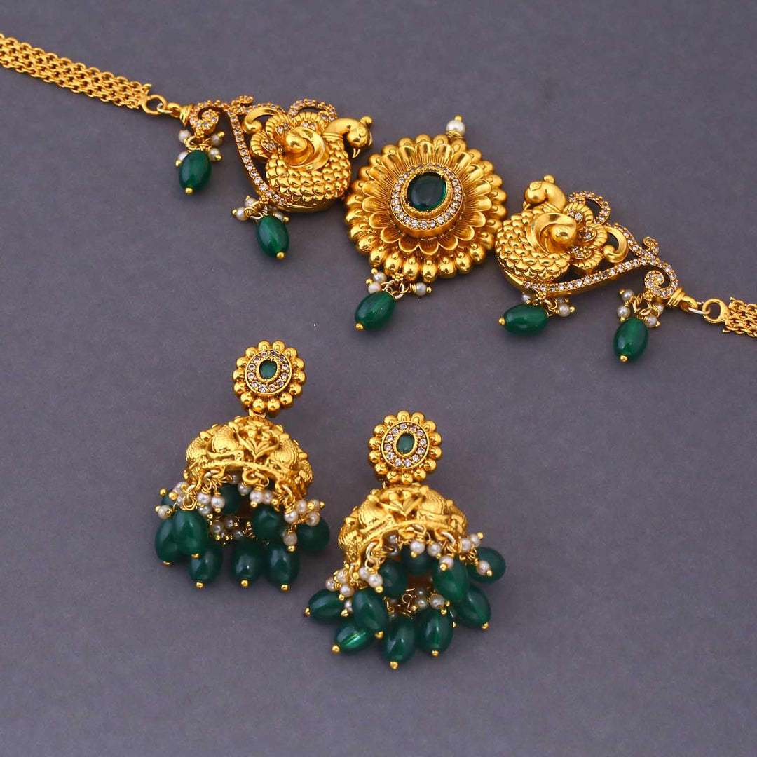 Golden Kamolika Antique Jewellery Set - New Arrival
