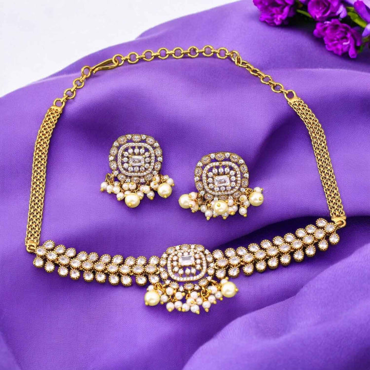 Golden Kanira Victorian Jewellery Set - New Arrival