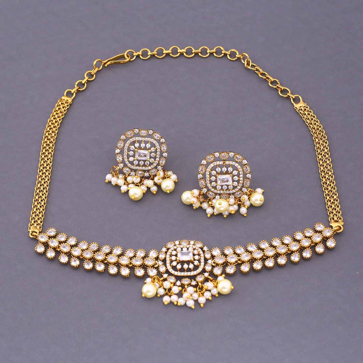 Golden Kanira Victorian Jewellery Set - New Arrival