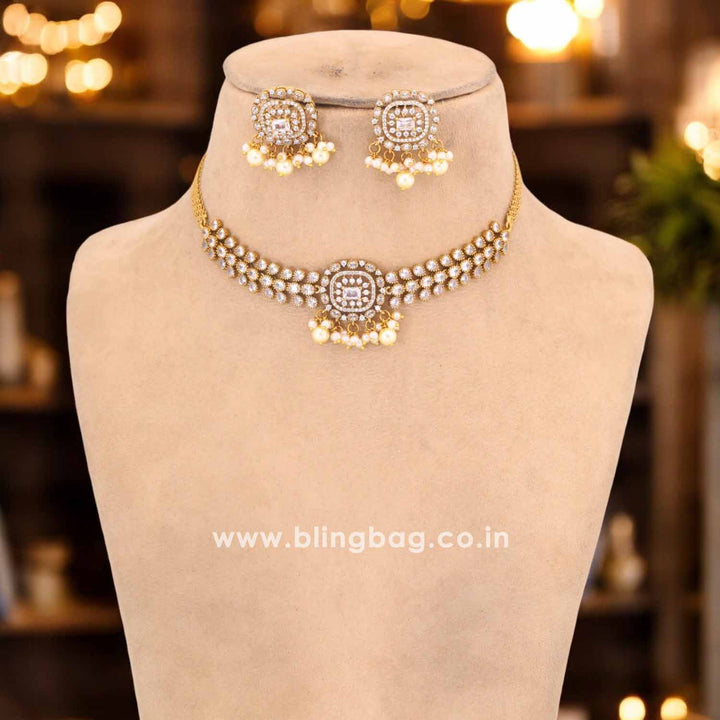 Golden Kanira Victorian Jewellery Set - New Arrival