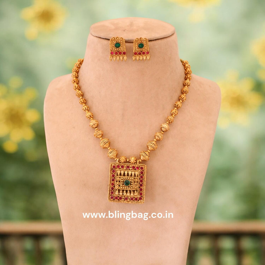 Kanyakumari Reversible Temple Jewellery Set - New Arrival