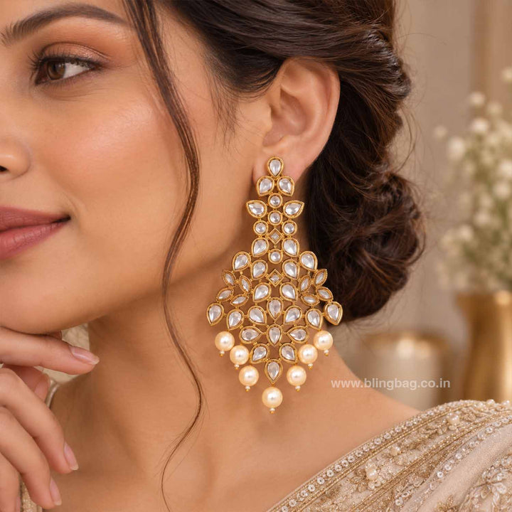 Golden Karnam Dangler Earrings