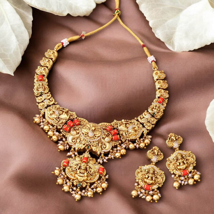 Golden Karumari Temple Jewellery Set- New Arrival