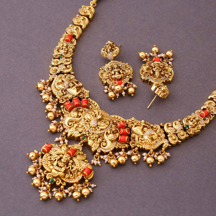 Golden Karumari Temple Jewellery Set- New Arrival
