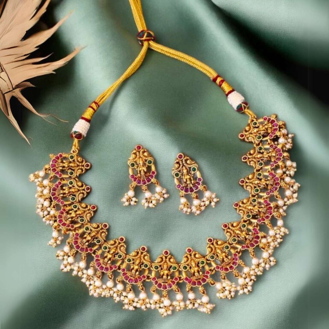 Golden Kashmira Antique Jewellery Set – Bling Bag