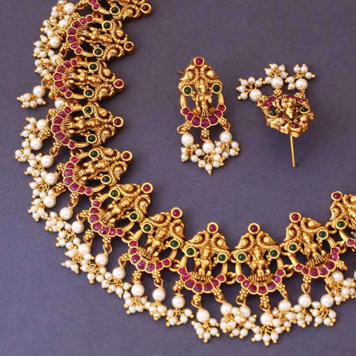 Golden Kashmira Antique Jewellery Set