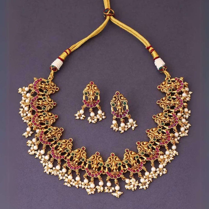 Golden Kashmira Antique Jewellery Set