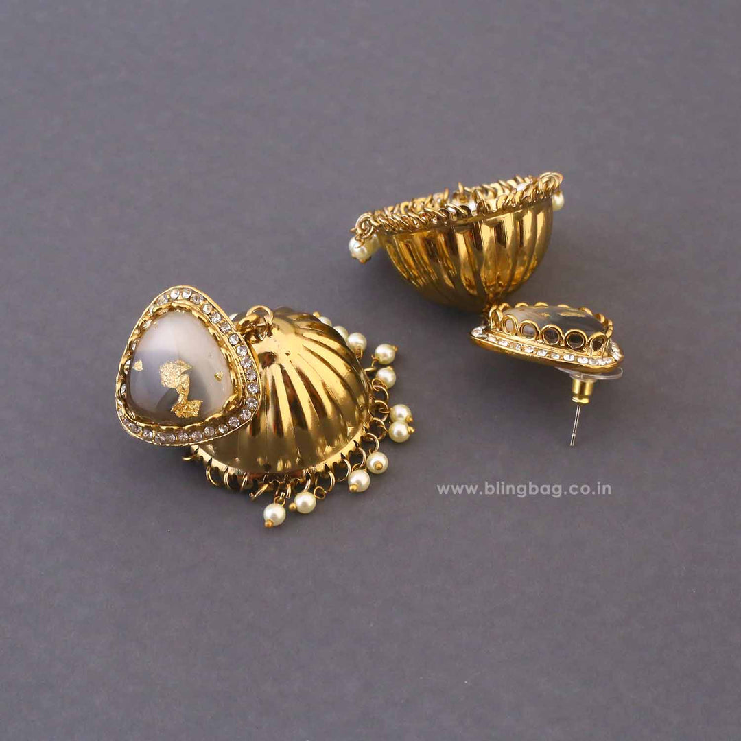 Golden Kasturi Jhumkis