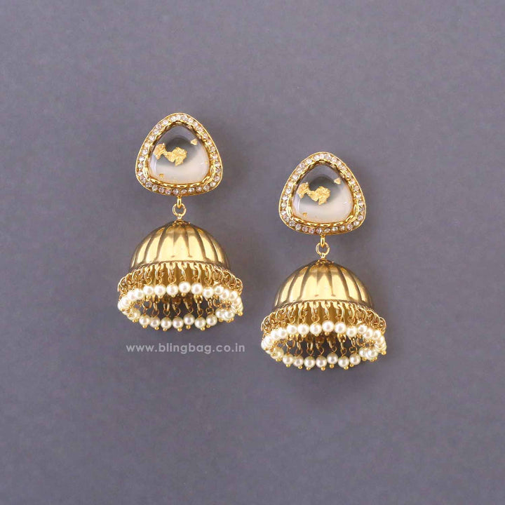 Golden Kasturi Jhumkis