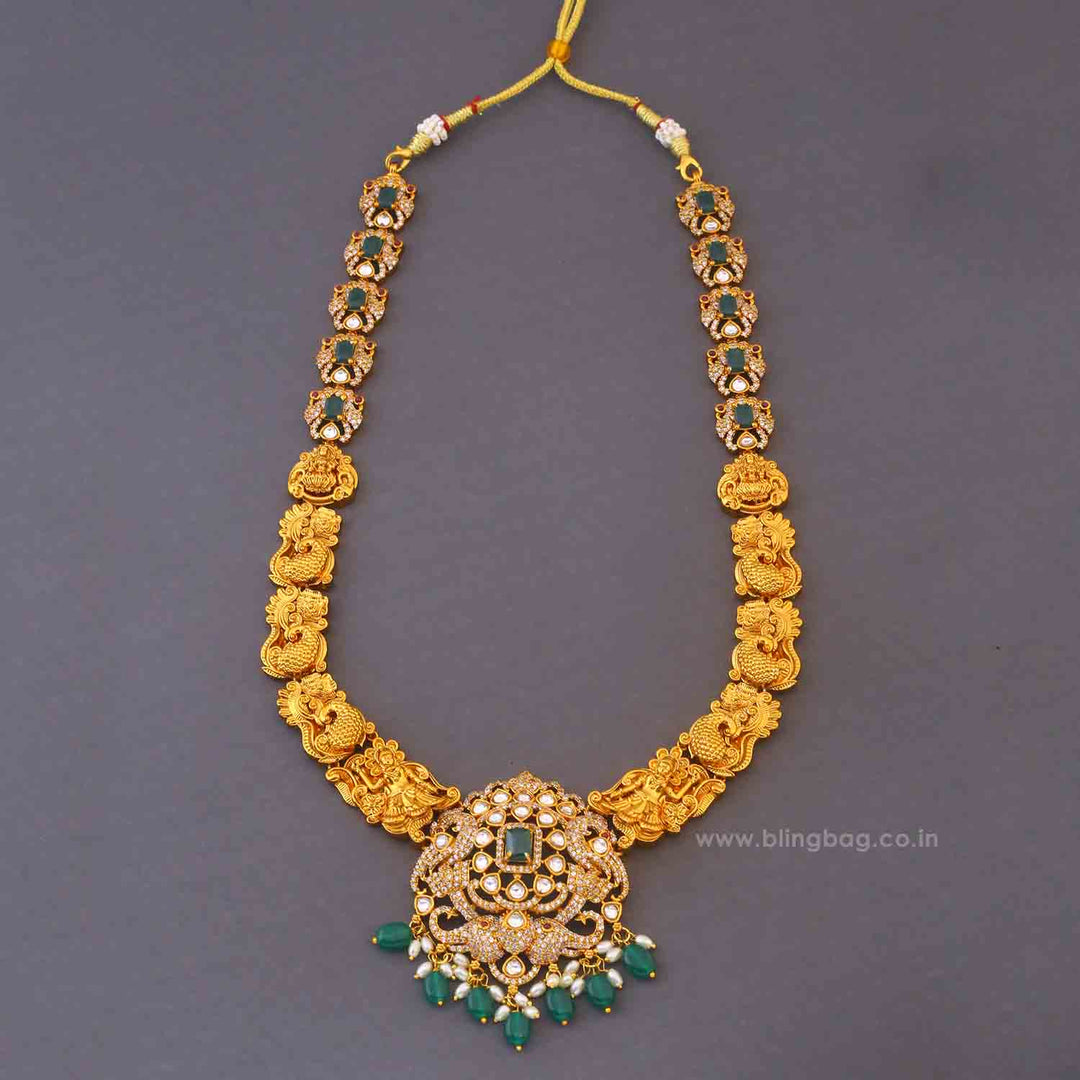Golden Katyayanii Bridal Temple Jewellery Set - New Arrival
