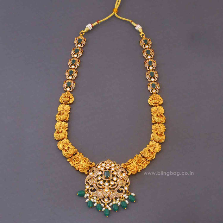 Golden Katyayanii Bridal Temple Jewellery Set - New Arrival