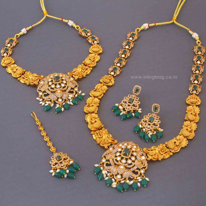 Golden Katyayanii Bridal Temple Jewellery Set - New Arrival