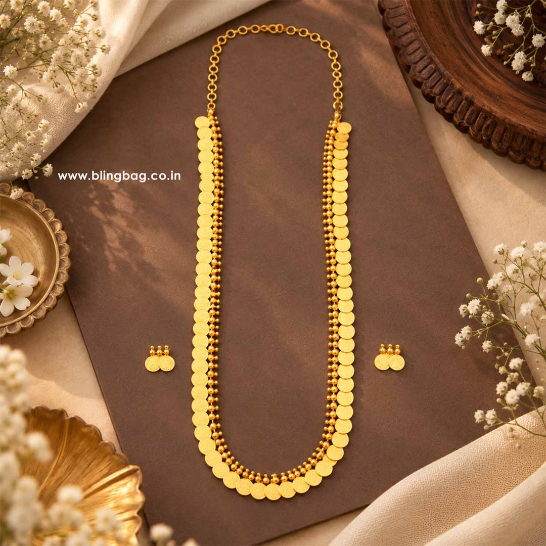 Golden Kaverishi Temple Jewellery Set- New Arrival