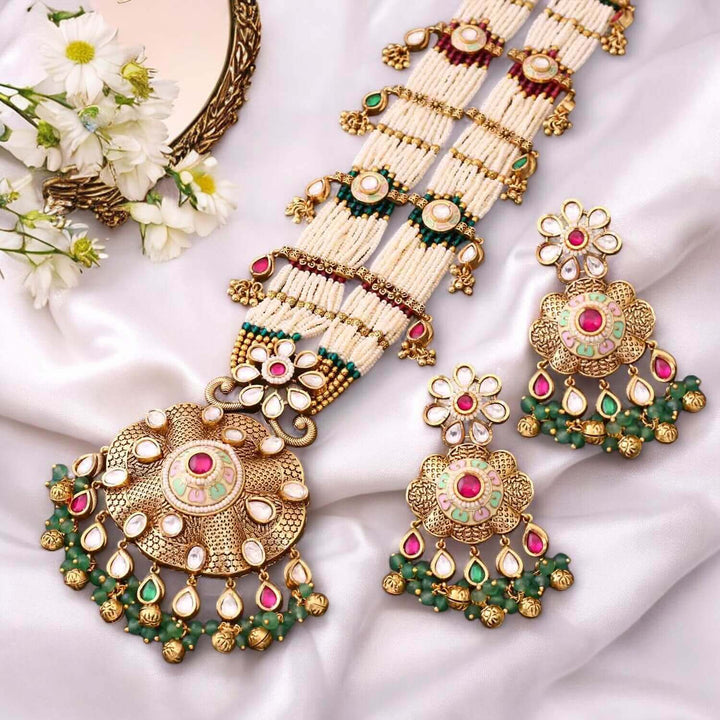 Multicolor Kavitha Antique Rajwadi Set