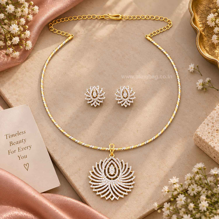 Golden Kavya Pendant Set