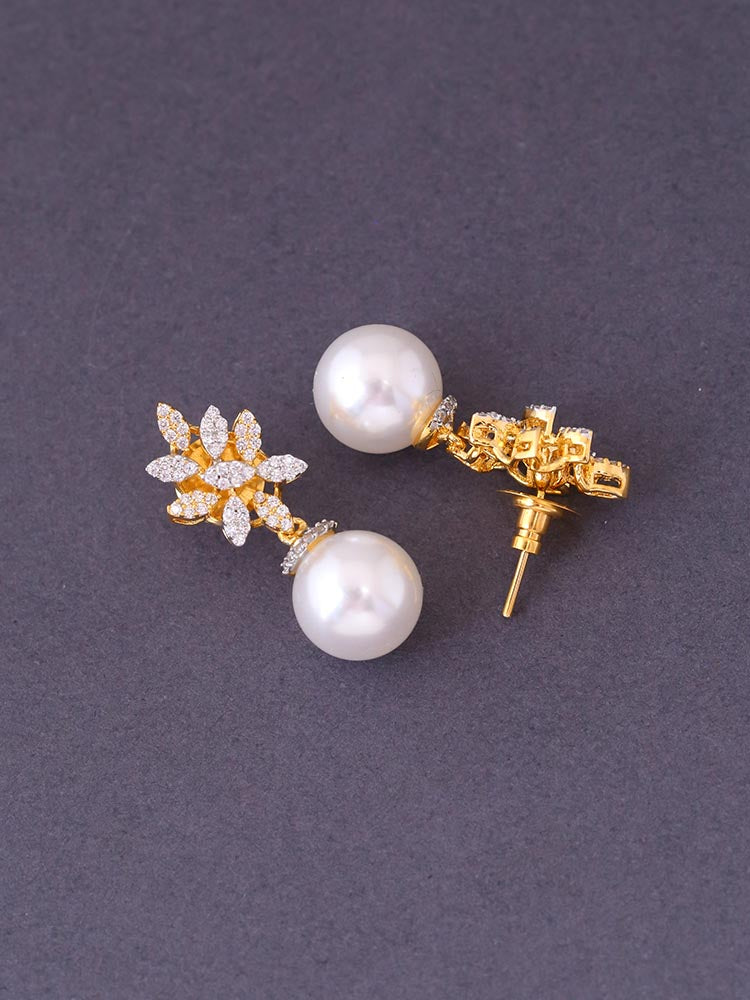 Golden Kay Zirconia Danglers