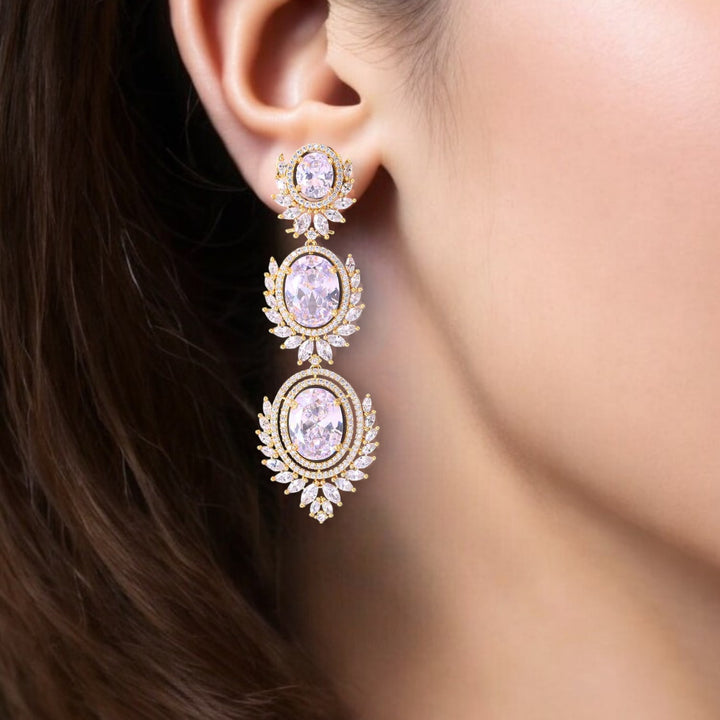 Golden Keith Zirconia Danglers