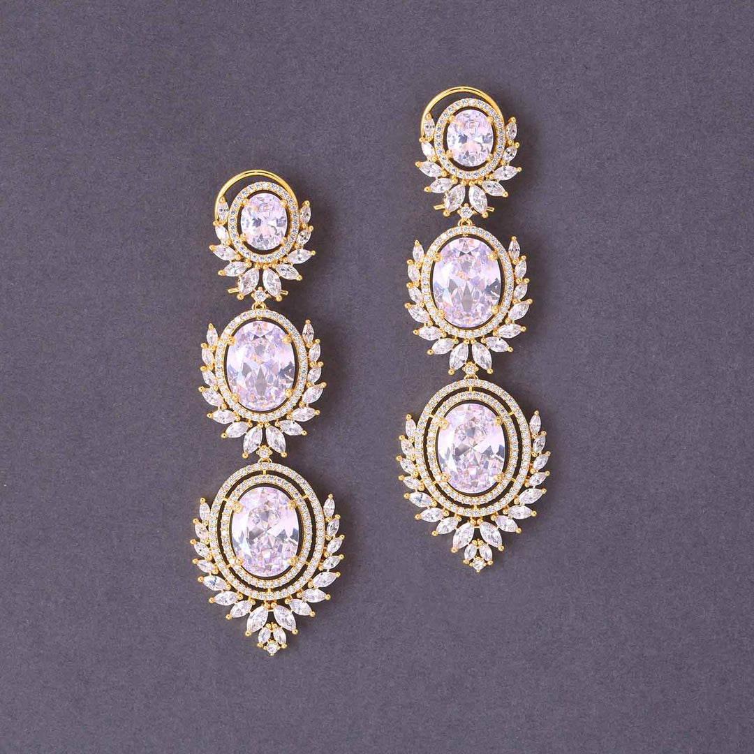 Golden Keith Zirconia Danglers