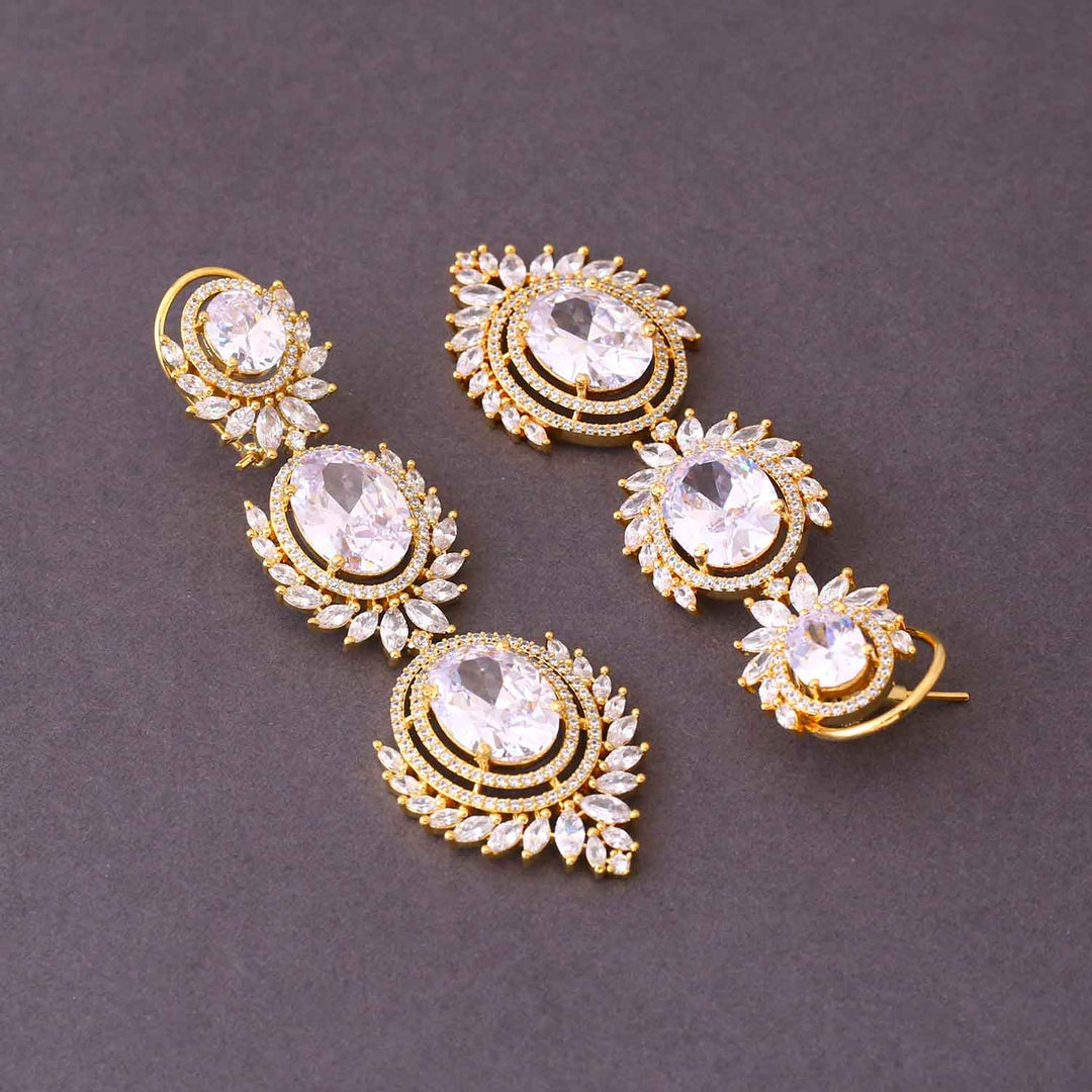 Golden Keith Zirconia Danglers