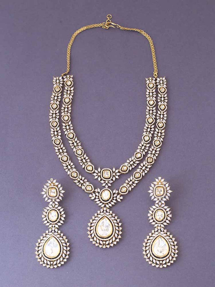 Golden Kennedy Zirconia Jewellery Set