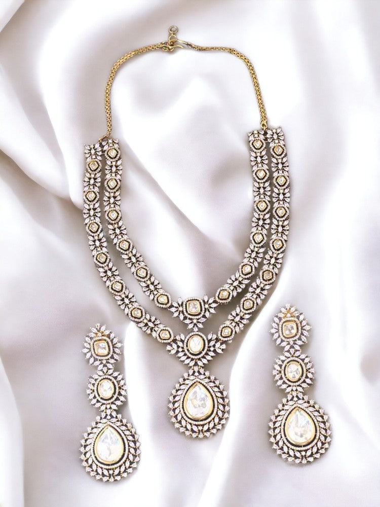 Golden Kennedy Zirconia Jewellery Set