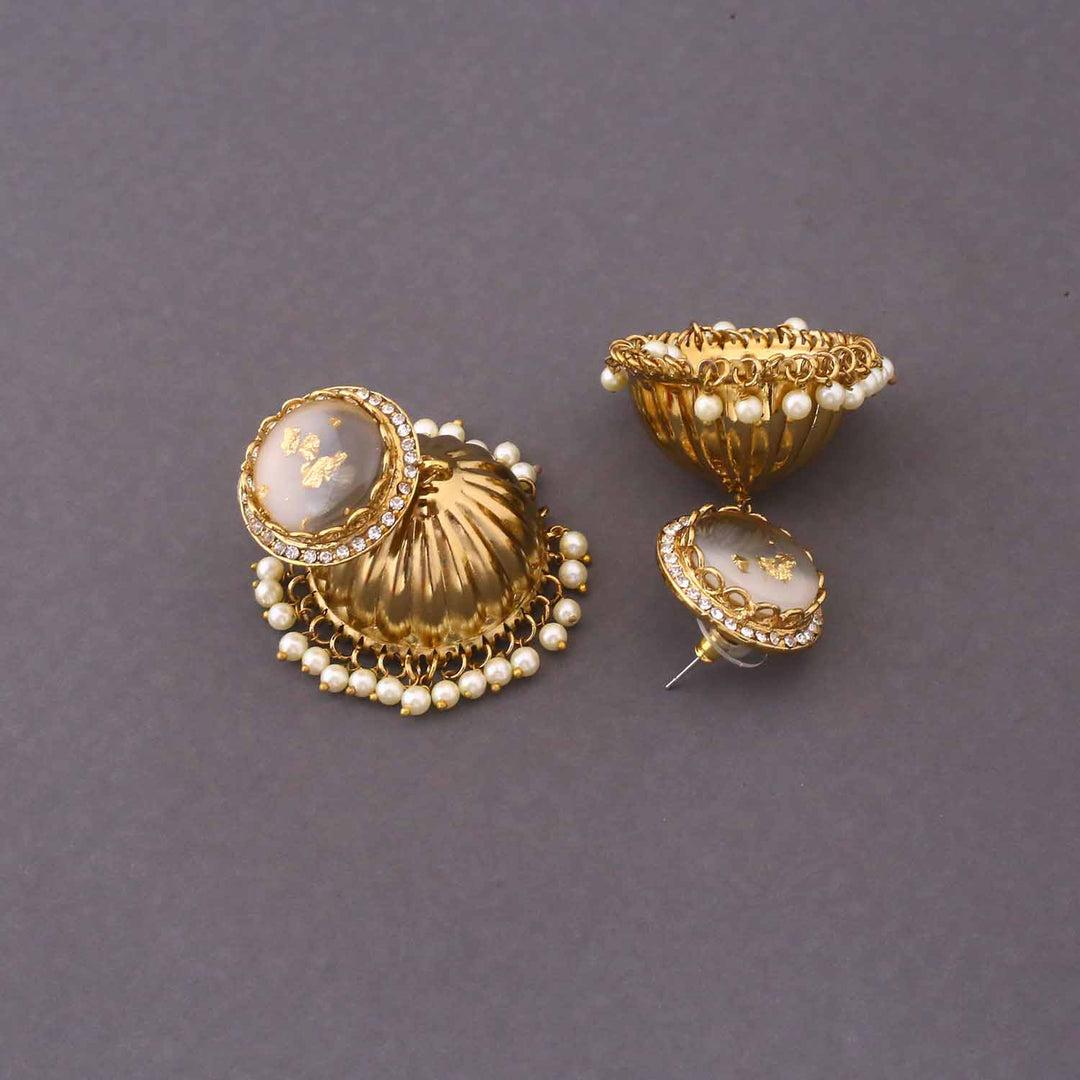 Golden Ketaki Jhumkis