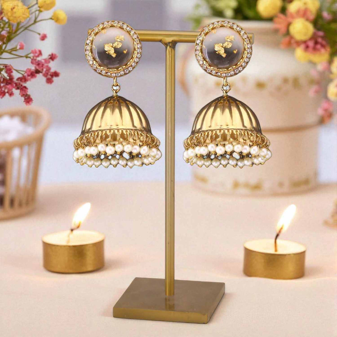 Golden Ketaki Jhumkis