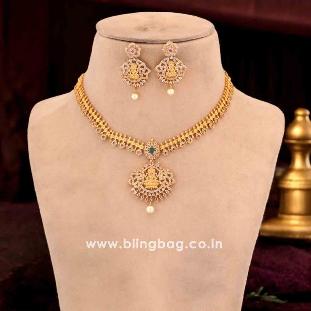 Golden Kirtidayai Temple Jewellery Set- New Arrival