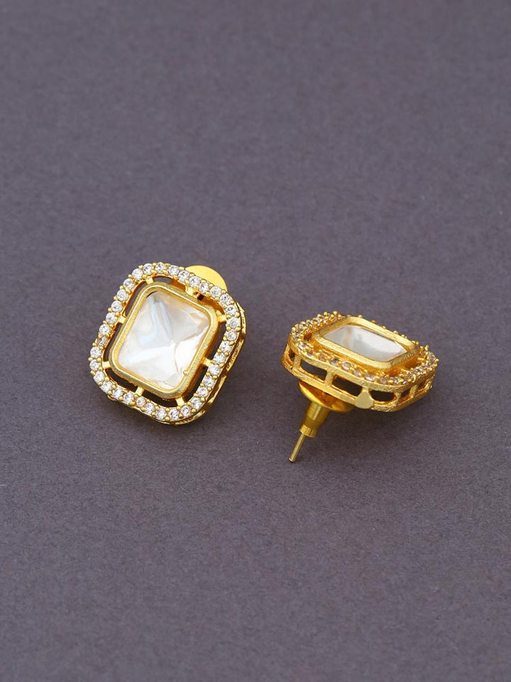 Golden Krista Zirconia Studs