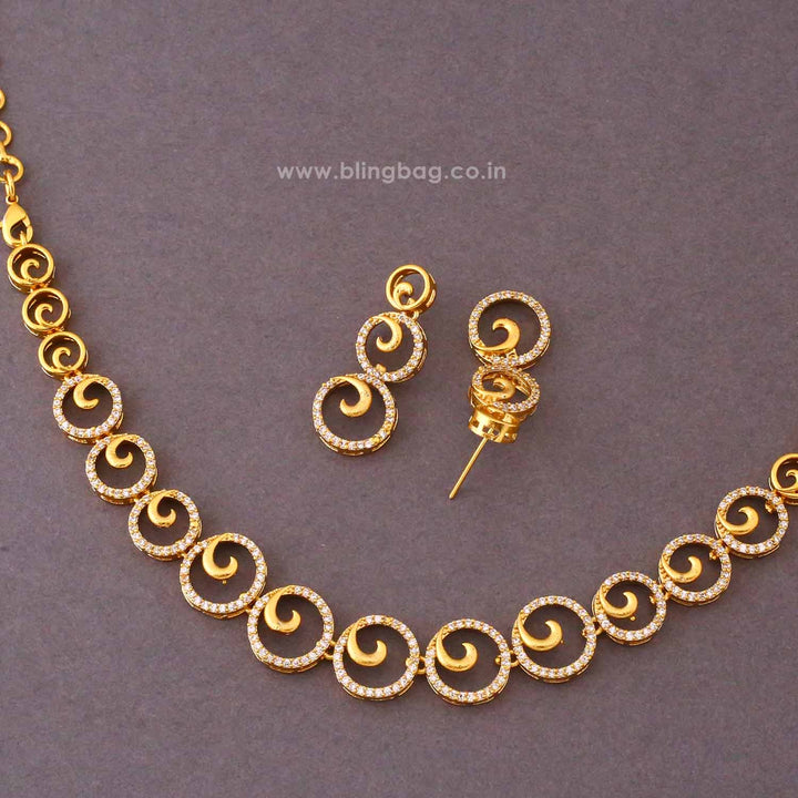 Golden Kritika Antique Jewellery Set- New Arrival