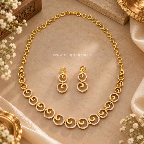 Golden Kritika Antique Jewellery Set- New Arrival