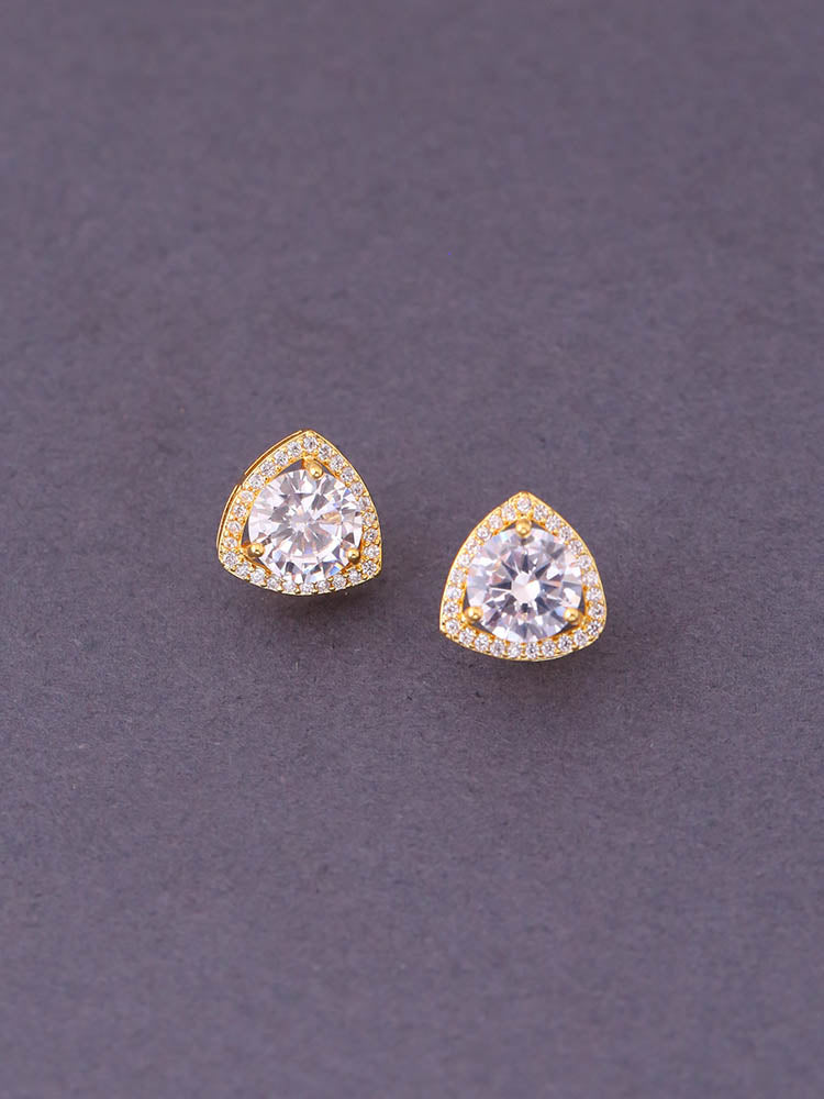 Golden Latte Zirconia Studs