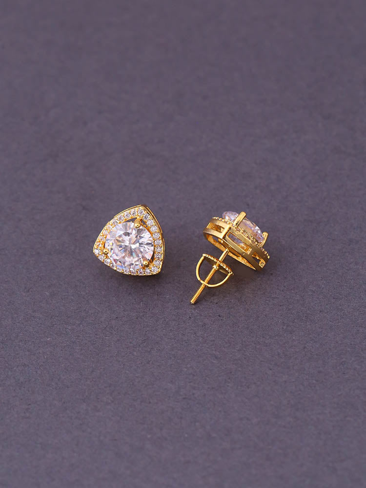 Golden Latte Zirconia Studs