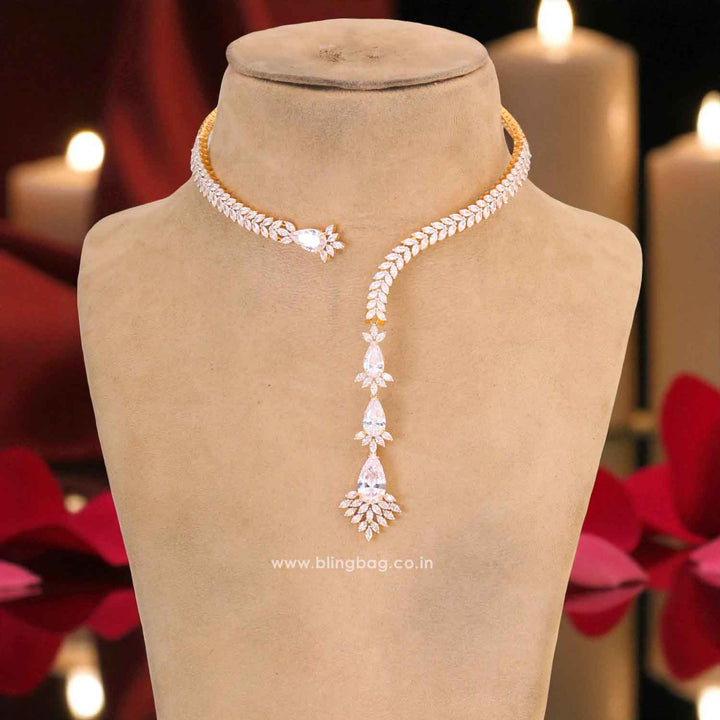 Golden Laura Hasli Zirconia Jewellery Set