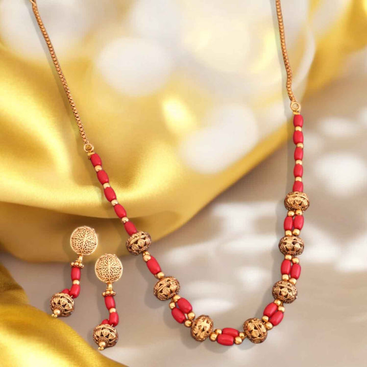 Golden Lavan Antique Jewellery Set - New Arrival