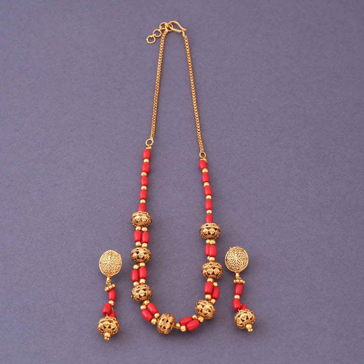 Golden Lavan Antique Jewellery Set - New Arrival