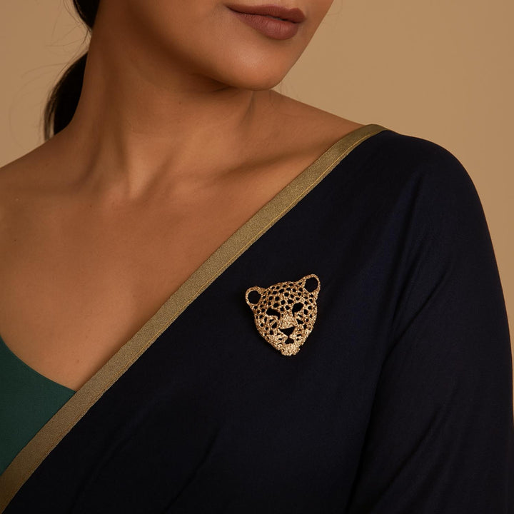 Golden Leopard Brooch