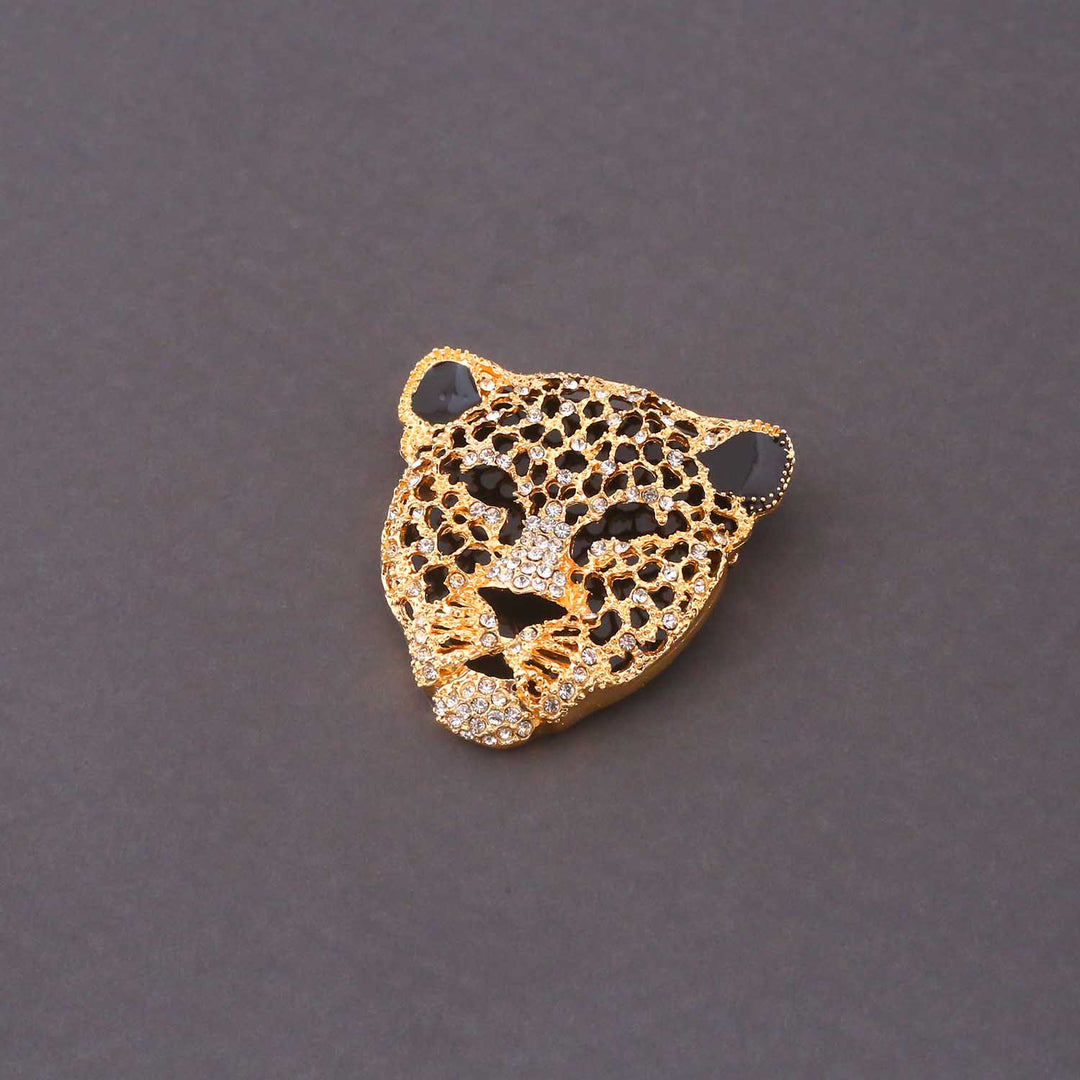 Golden Leopard Brooch