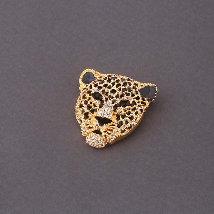Golden Leopard Brooch