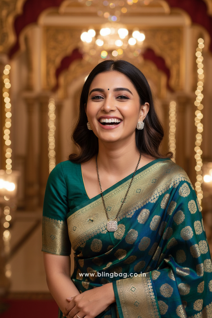 Golden Lily Mangalsutra Set