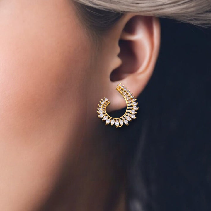 Golden Louie Zirconia Studs