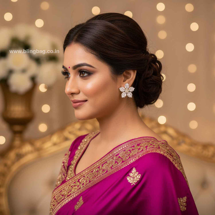 Golden Luccie Zirconia Studs