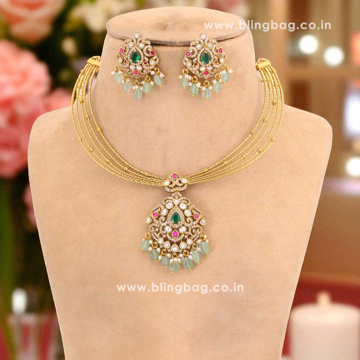 Golden Lucina Hasli Victorian Jewellery Set - New Arrival